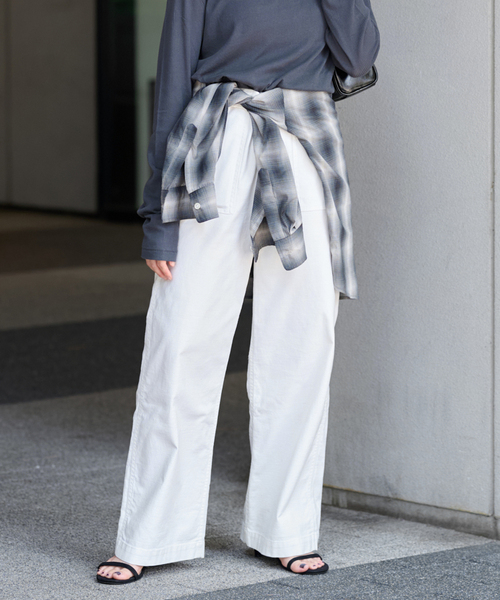 JOURNAL STANDARD relume ワイドベイカーパンツ38ホワイト JOURNAL STANDARD relume ワイドベイカーパンツ38ホワイト