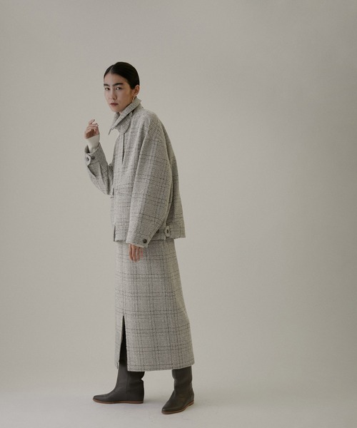 SALON adam et rope ジップブルゾン　ホワイト SALON adam et rope'（サロン アダム エ ロペ） ジップアップブルゾン