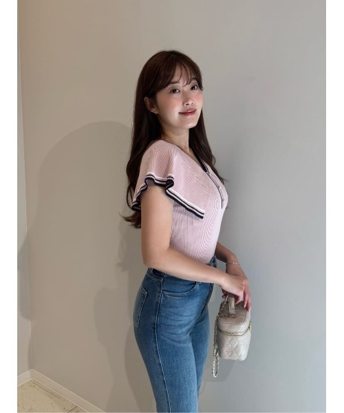 Her lip to tシャツ Big Collar Summer Knit Top レディース