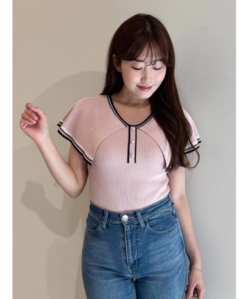 Her lip to tシャツ Big Collar Summer Knit Top レディース