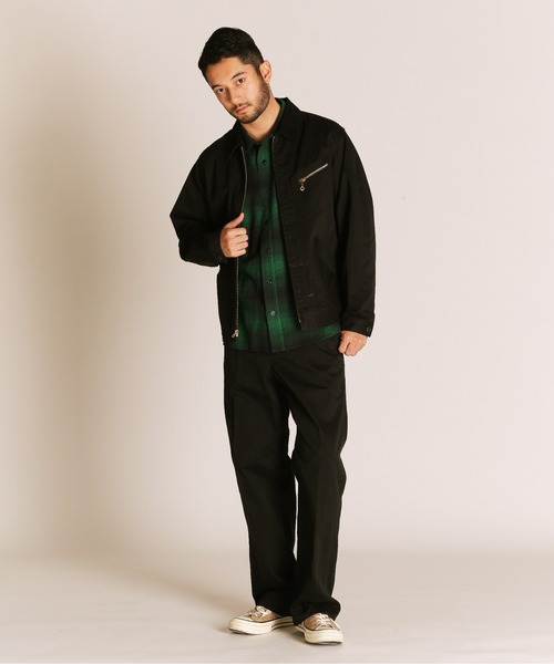 Schott 星条旗 ブラック × ネイビー ブルゾン ジャケット コットン 綿 Navy blue casual jacket - Kenny | Schott NYC®
