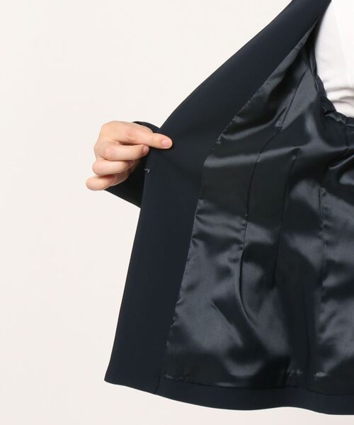 Demi-Luxe BEAMS ノーカラージャケット ネイビー Demi-Luxe BEAMS 「Demi-Luxe BEAMS」 ノーカラージャケット 38