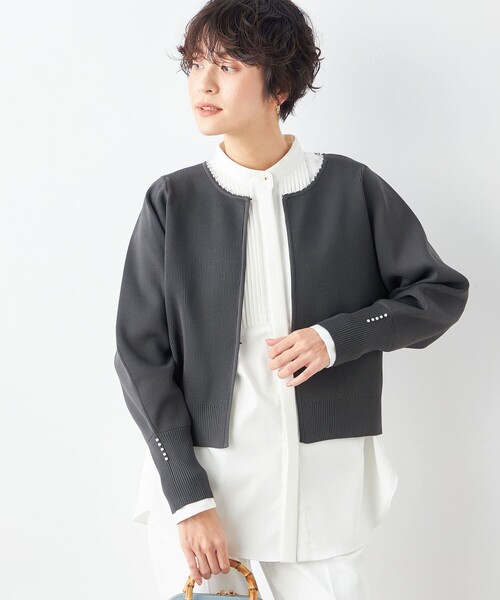 「NOLLEY'S」 ニットカーディガン 38 チャコールグレー レディース