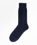 靴下 NAVY ドット柄 クルー丈ソックス メンズの詳細画像3