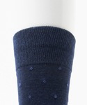 靴下 NAVY ドット柄 クルー丈ソックス メンズの詳細画像4