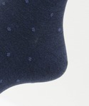 靴下 NAVY ドット柄 クルー丈ソックス メンズの詳細画像5