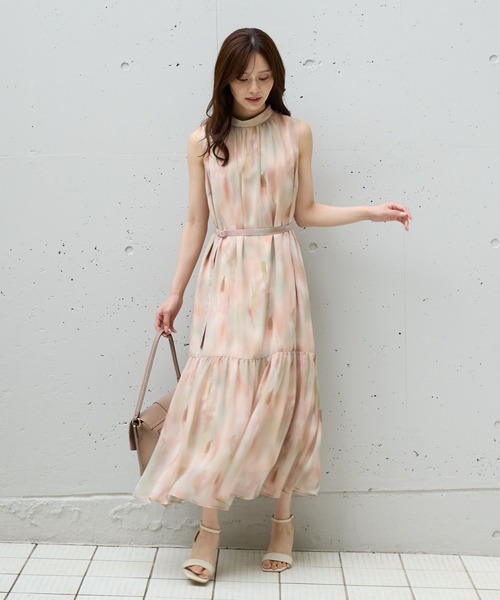 Andemiu（アンデミュウ） ワンピース マーブルプリントワンピース