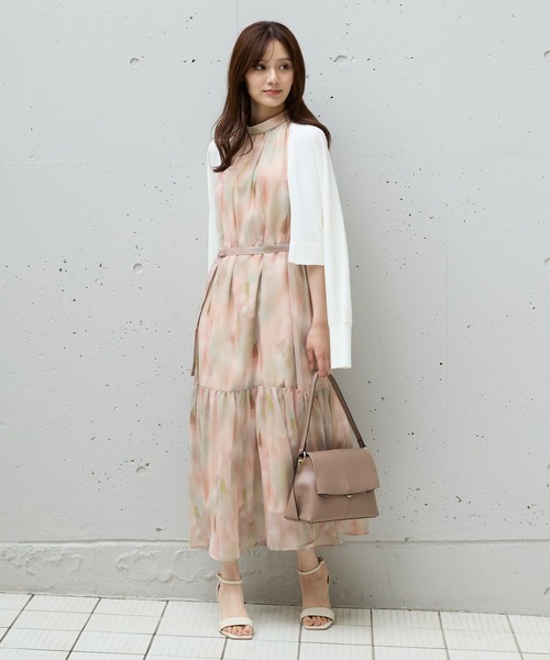 Andemiu（アンデミュウ） ワンピース マーブルプリントワンピース