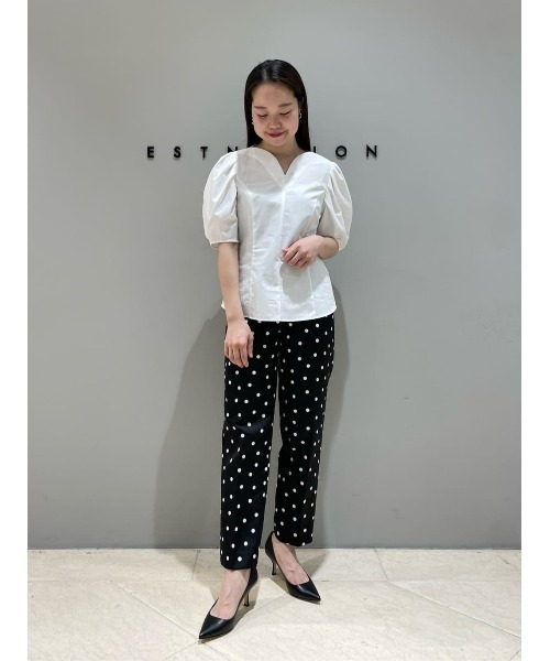 ブラウス シャツ ESTNATION / ハートネックブラウス レディース ESTNATION ブラウス シャツ / ハートネックブラウス レディース