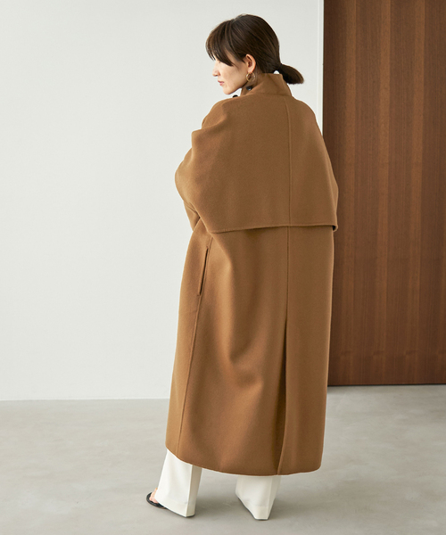 VERMEIL par iena ダークブラウン ロングコート　最終値下げ VERMEIL par iena｜カシミヤリバーロングコート | Rakuten Fashion