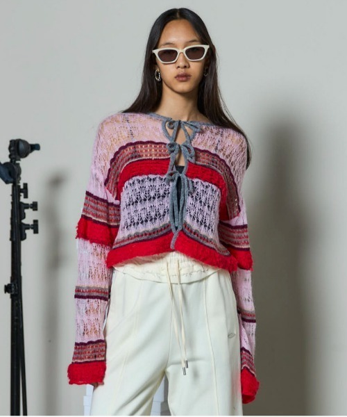 カーディガン 「25AW PRE-ORDER」2way Ribbon Cardigan/2WAYリボンカーディガン「MAISON SPECIAL/メゾ