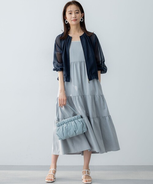 「組曲」 ジップアップブルゾン 2 グレー レディース_画像7