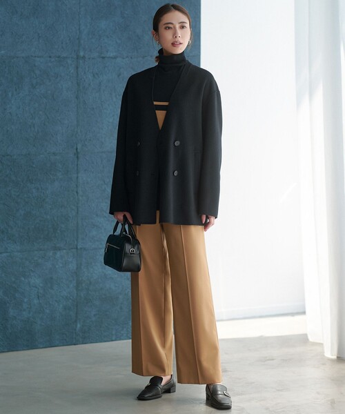 ICB（アイシービー） ノーカラーコート コート WoolRever ノーカラー