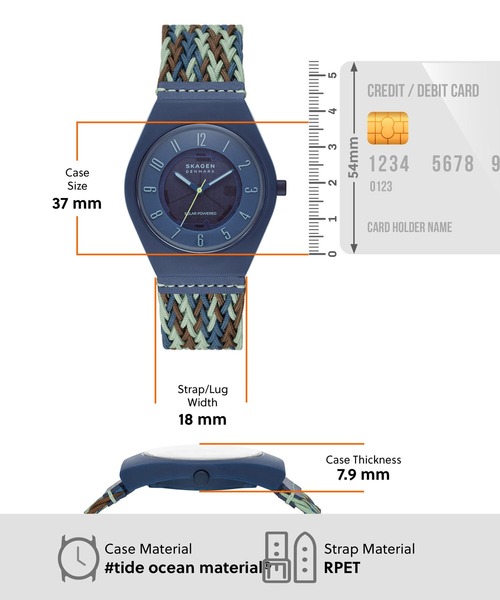 「SKAGEN」 アナログ腕時計 FREE ネイビー メンズ_画像9