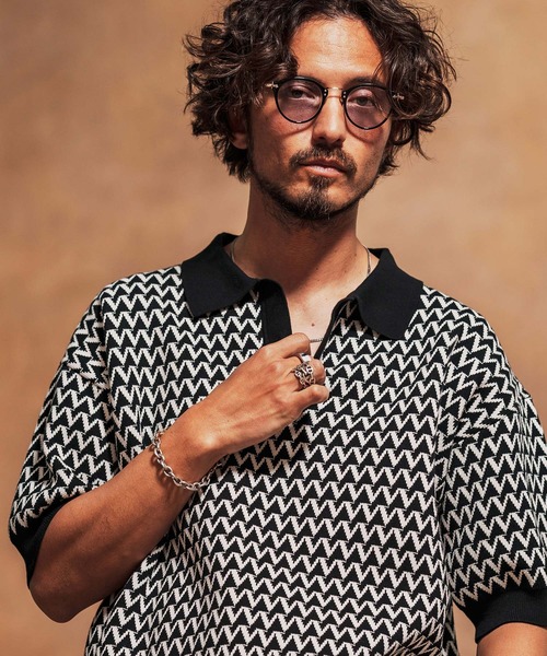 「Jih Nunc」 半袖ポロシャツ S ブラウン メンズ_画像3