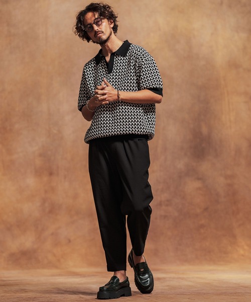 「Jih Nunc」 半袖ポロシャツ S ブラウン メンズ_画像6