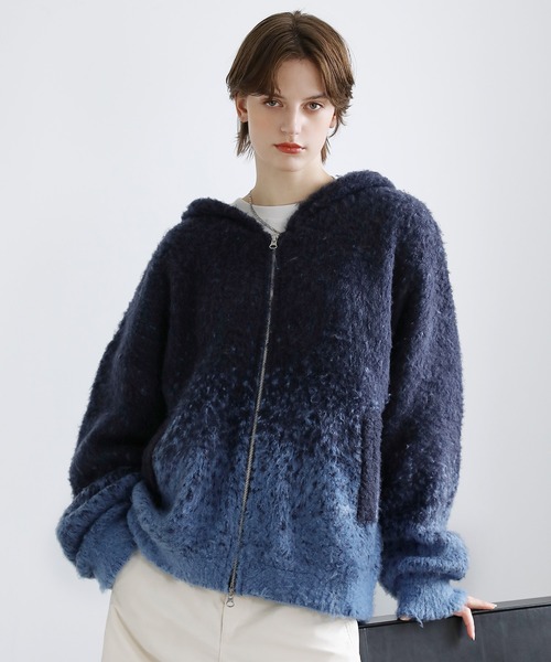 ROCHEM（ローシェン） セーター ニット ダブルジップグラデーション