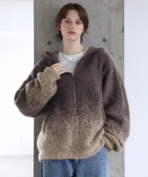 ROCHEM（ローシェン） セーター ニット ダブルジップグラデーション