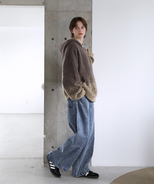 ROCHEM（ローシェン） セーター ニット ダブルジップグラデーション