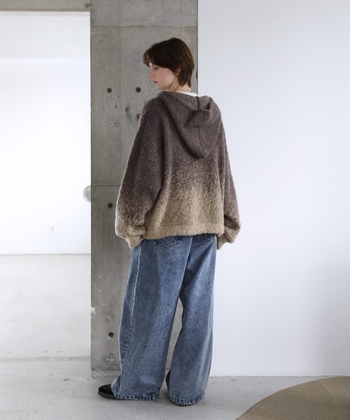 ROCHEM（ローシェン） セーター ニット ダブルジップグラデーション