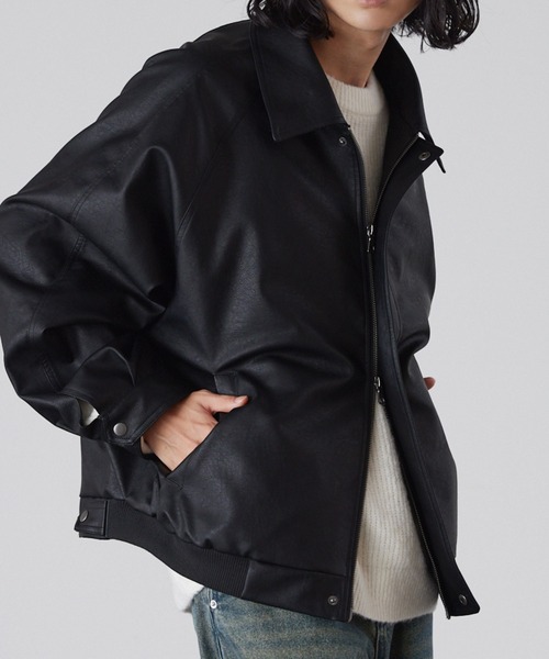 LUENNA ブルゾン アウター 「LUENNA」Regular Collar Zip Blouson