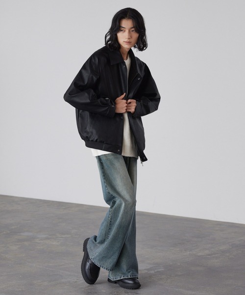 LUENNA ブルゾン アウター 「LUENNA」Regular Collar Zip Blouson