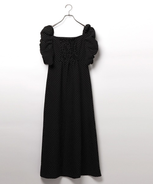 「Heather」 半袖ワンピース S ブラック レディース_画像7