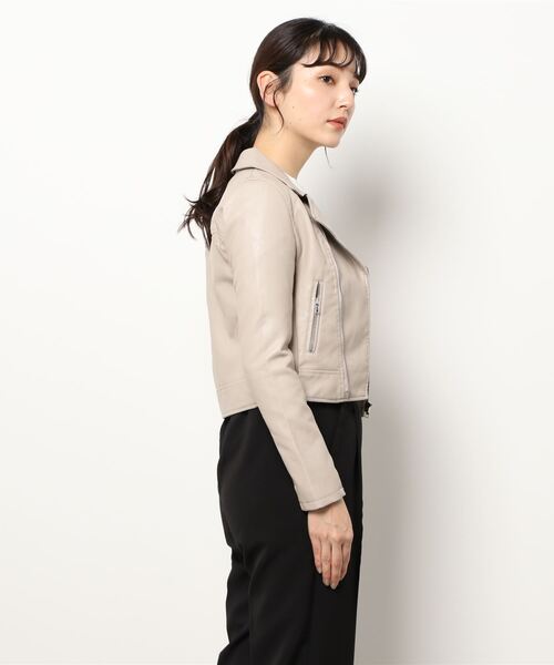 「M.deux」 ライダースジャケット MEDIUM ブラック レディース_画像3