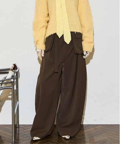 MAISON SPECIAL パンツ Pocket Belt Double Cross Pants / ポケット