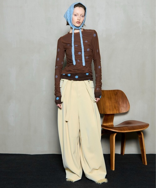 MAISON SPECIAL（メゾンスペシャル） ワイドパンツ パンツ Pocket Belt