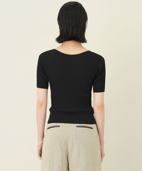 「CITY」 半袖ニット FREE ブラック レディース_画像5