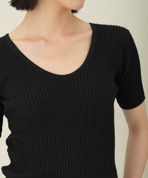 「CITY」 半袖ニット FREE ブラック レディース_画像7