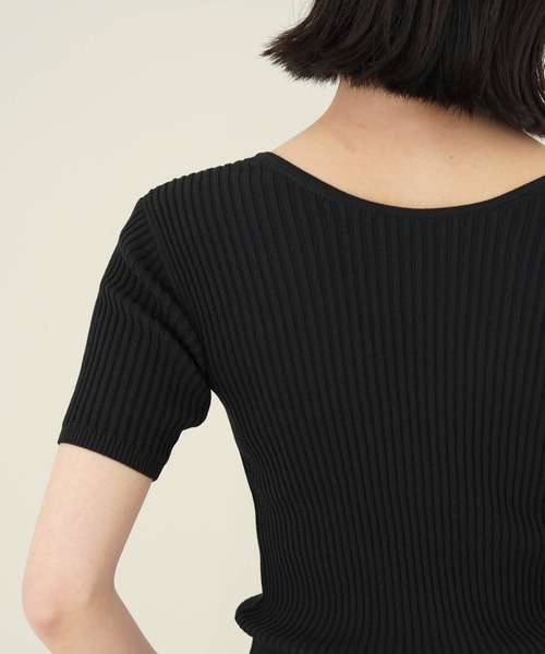 「CITY」 半袖ニット FREE ブラック レディース_画像8