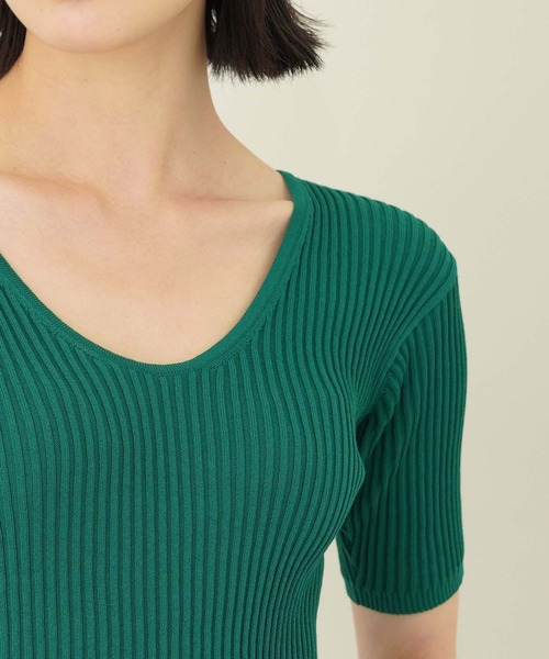 「CITY」 半袖ニット FREE ブラック レディース_画像9