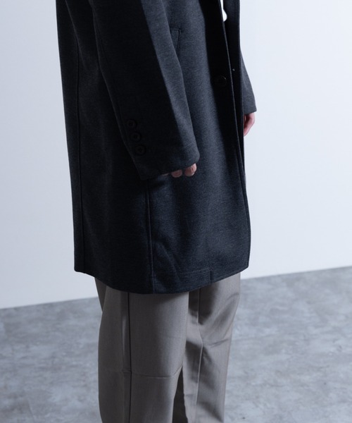 「NYLAUS」 チェスターコート M ブラック メンズ_画像2