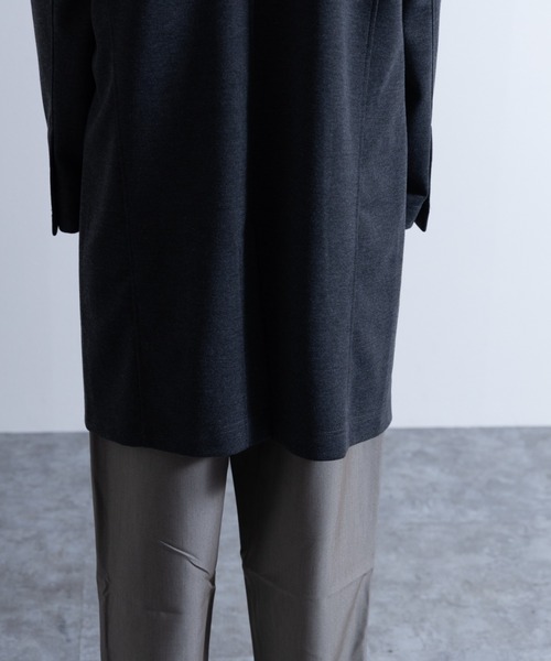 「NYLAUS」 チェスターコート M ブラック メンズ_画像4