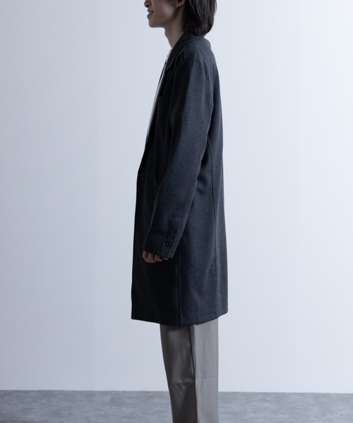 「NYLAUS」 チェスターコート M ブラック メンズ_画像6