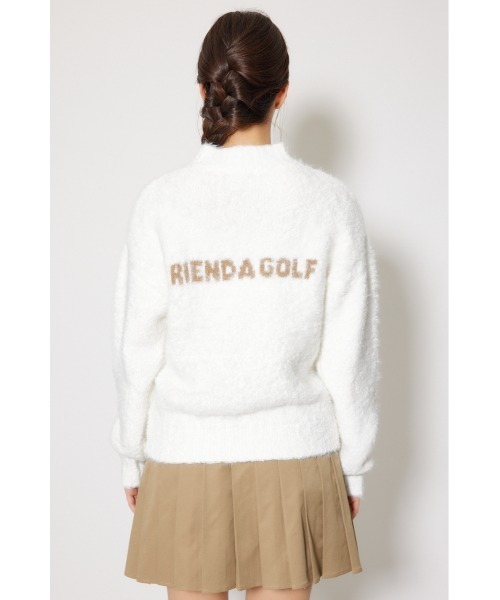 Rienda Golf フワフワ長袖セーター ベージュ Rienda Golf フワフワ長袖セーター ベージュ RIENDA GOLF ニット