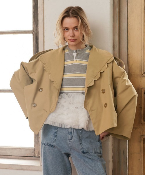 DONOBAN（ドノバン） カバーオール スカラップショートトレンチ