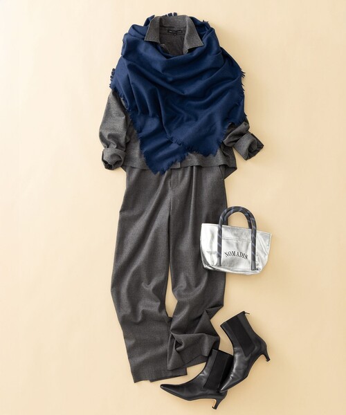 23区（ニジュウサンク） スラックス パンツ ハイカウントフラノ