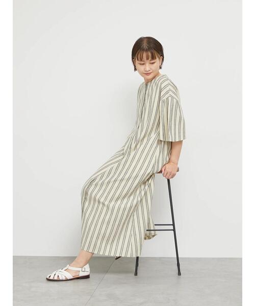 「sm2rhythm」 半袖ワンピース F ベージュ レディース_画像2