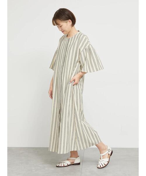 「sm2rhythm」 半袖ワンピース F ベージュ レディース_画像4