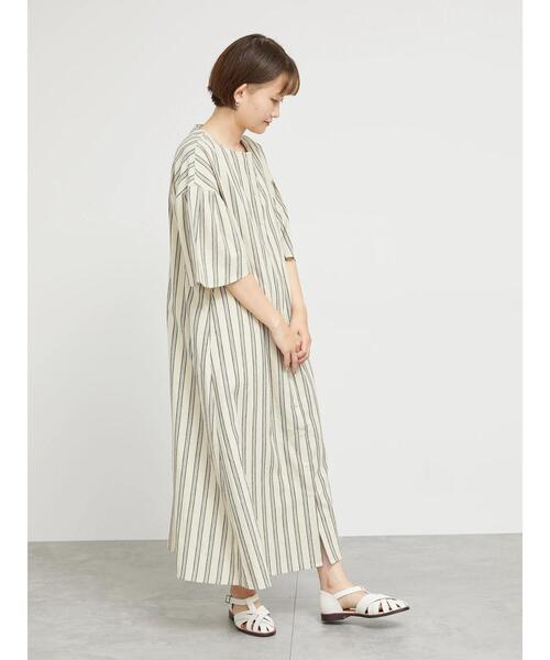 「sm2rhythm」 半袖ワンピース F ベージュ レディース_画像8