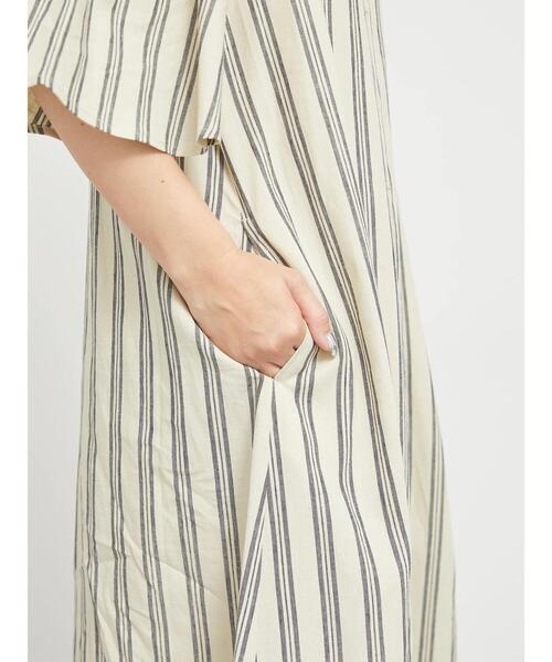 「sm2rhythm」 半袖ワンピース F ベージュ レディース_画像9