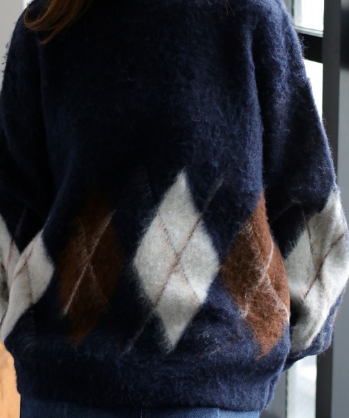 cepo（セポ） ニット セーター アーガイルニットプルオーバー