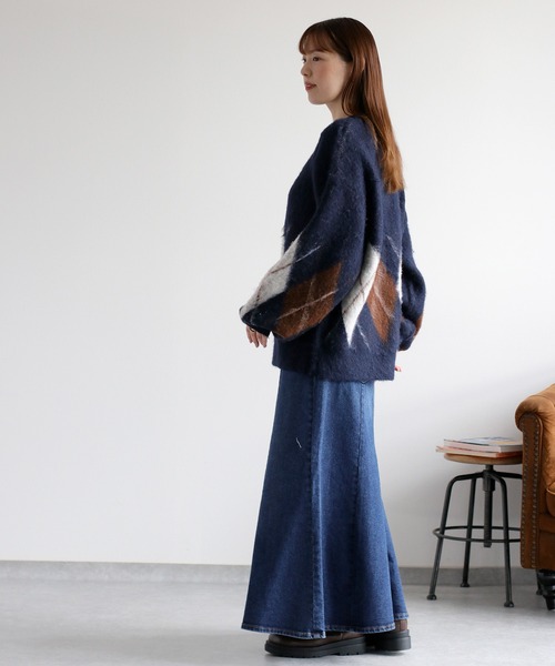 cepo（セポ） ニット セーター アーガイルニットプルオーバー