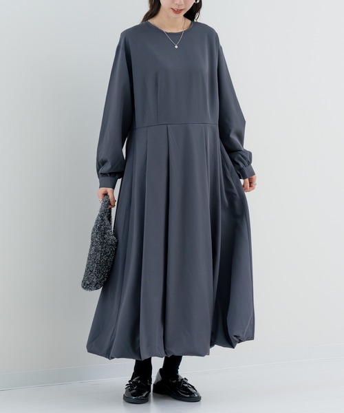 ワンピース 「refinedworks」 大人フェミニン な バルーンワンピース