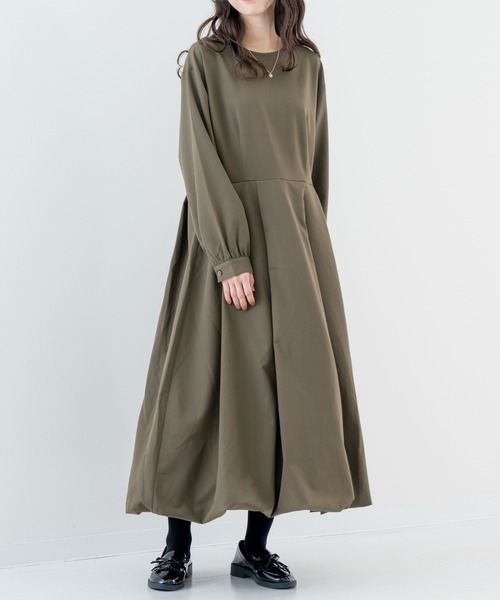 ワンピース 「refinedworks」 大人フェミニン な バルーンワンピース