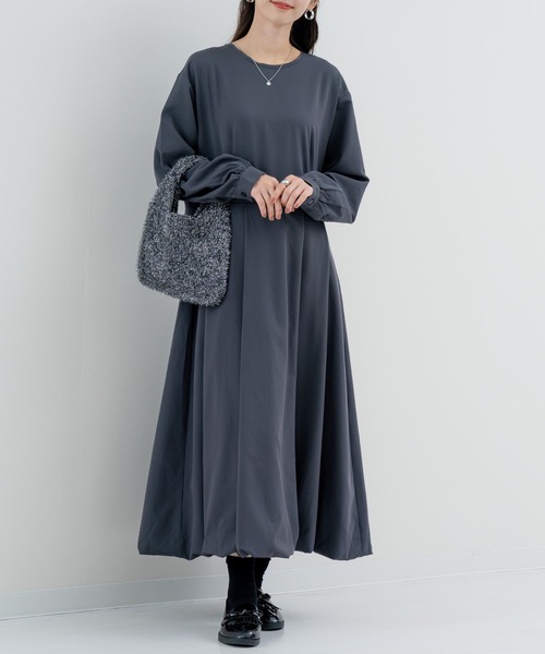 ワンピース 「refinedworks」 大人フェミニン な バルーンワンピース