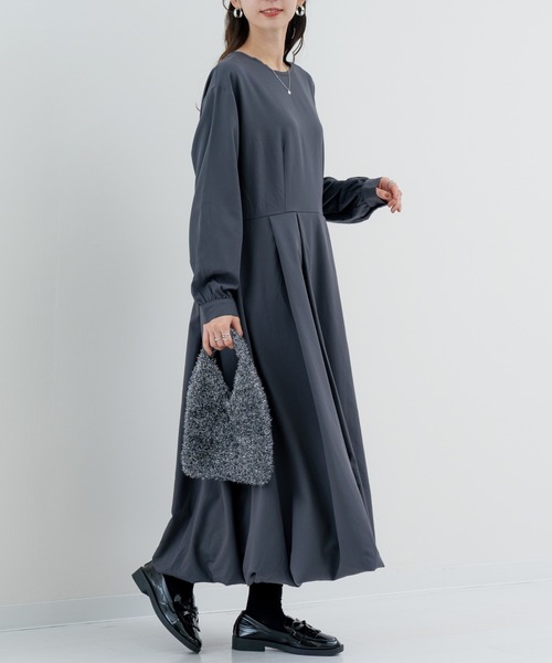 新品未使用　萌/MOYURU バルーンワンピース　定価3万円　M〜L ワンピース 「refinedworks」 大人フェミニン な バルーンワンピース